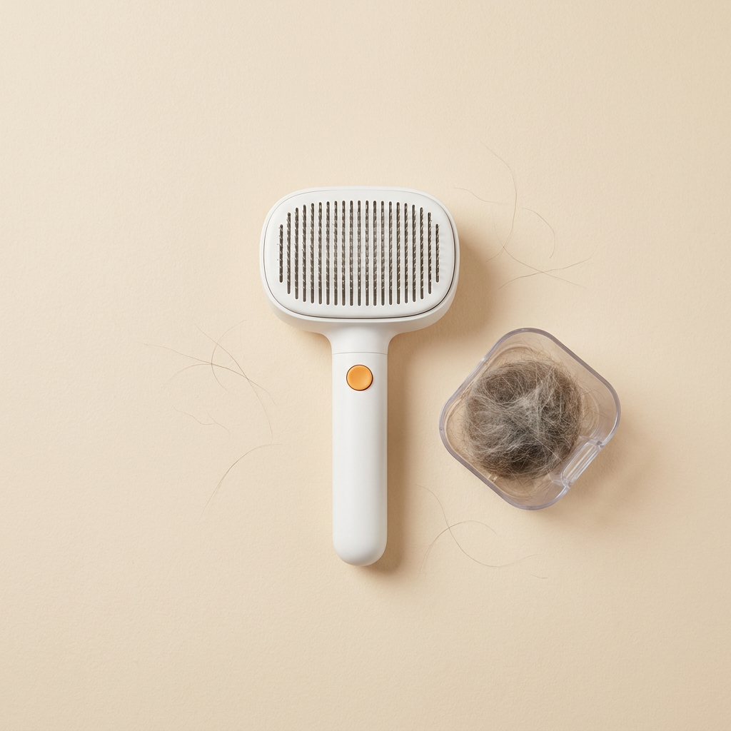 Brosse flat-lay avec bac